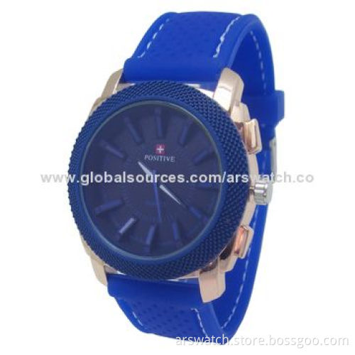 Silicone strap sports watches in Japan quartz movement